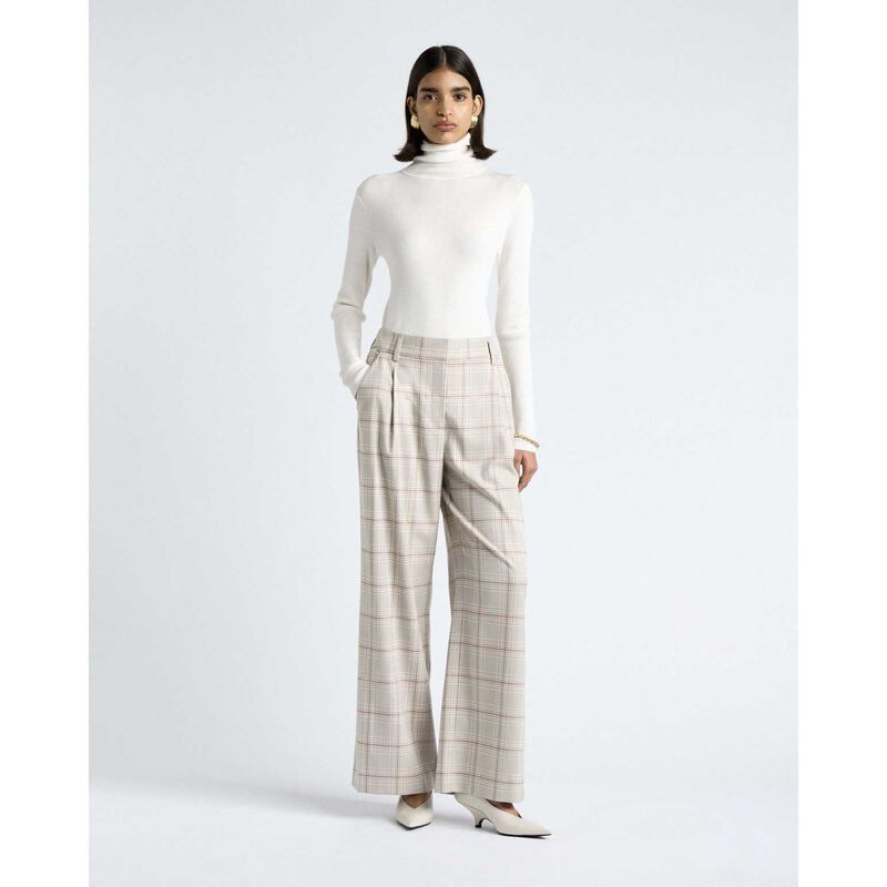 Cue Merino Turtle Neck Ribbed Knit image number 3